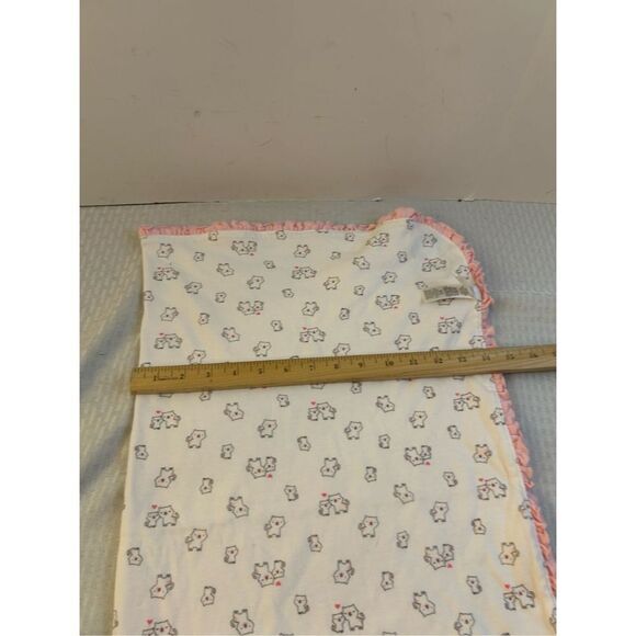 Carters replacement baby blanket cats hearts pink stripes ruffles 26x30 - Picture 7 of 9